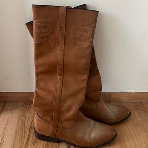 Golden Goose brown leather riding boots size 40